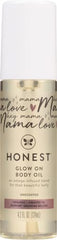The Honest Company Mama Hydrating and Soothing Glow On Body Belly Oil,Plant Based Hypoallergenic,Fragrance-Free,4.2 fl oz,(Pack of 2)