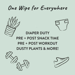 The Honest Company Hypoallergenic Multi-Use Baby Wipes for Sensitive Baby Skin, Pattern Play, 10 Count (Pack of 6)