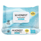 The Honest Company Fragrance-Free Sanitizing Alcohol Wipes, Antibacterial, Safe for Hands Kills 99% of Germs, Made With Aloe, 100 Count, (2 Packs 50)