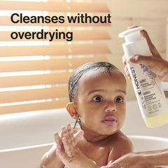 The Honest Company 2-in-1 Cleansing Shampoo Body Wash Gentle for Baby, Naturally Derived, Tear-free, Hypoallergenic, Lavender Calm, 18 fl oz