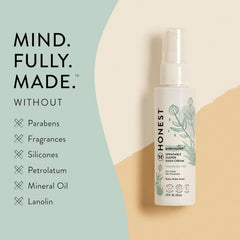 The Honest Company Baby Diaper Rash Cream Spray, Moisturizing, Calming Zinc Oxide, Hypoallergenic, Dermatologist Tested, Cruelty-Free, 2 fl oz