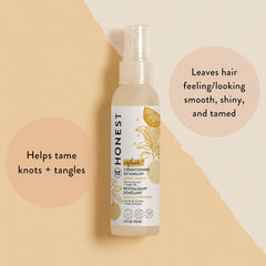 The Honest Company Conditioning Hair Detangler, Tear-Free, Hypoallergenic, Leave-In Conditioner and Fortifying Spray, Citrus Vanilla Refresh, 4 fl oz