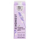 The Honest Company 2-in-1 Cleansing Shampoo Body Wash Refill Carton Gentle for Baby, Naturally Derived, Tear-free, Hypoallergenic, Lavender Calm, 32 fl oz