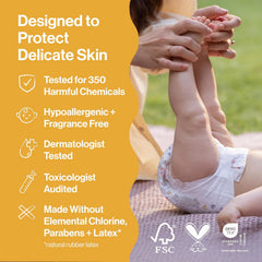 The Honest Company Clean Conscious Diapers®, Up to 100% Leak Protection, Designed to Protect Delicate Skin, Hypoallergenic + Fragrance-Free, UR Ribbiting + Waddle It Be, Club Box, Size 3, 62 Count
