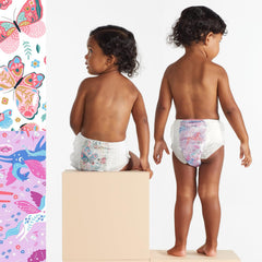 The Honest Company Clean Conscious Training Pants for Sensitive Skin, Hypoallergenic, Fragrance-Free, Magical Moments Butterfly Kisses, Size 4T/5T (38 lbs), 48 Count
