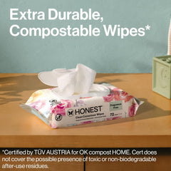 The Honest Company Hypoallergenic Multi-Use Baby Wipes for Sensitive Skin, Rose Blossom, 288 Count