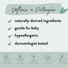 The Honest Company Fragrance-Free Conditioning Hair Detangler Tear-Free Hypoallergenic Leave-In Conditioner and Fortifying Spray for Sensitive Skin 4 fl oz (Pack of 3)