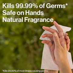 The Honest Company Grapefruit Grove Sanitizing Wipes, Kills 99.99% of Germs, Safe for All Hands, Antibacterial, Dermatologist Tested, 15 Count