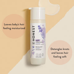 The Honest Company Silicone-Free Conditioner, Gentle Tear-Free Hypoallergenic Baby Hair Care with Naturally Derived Ingredients Lavender Calm 10 fl oz