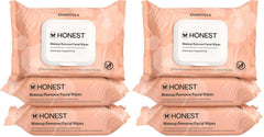 Honest Beauty Fragrance Free Cleansing Makeup Remover Facial Wipes | Plant Based,Hypoallergenic,Gentle for Sensitive Skin |,(Pack of 180)