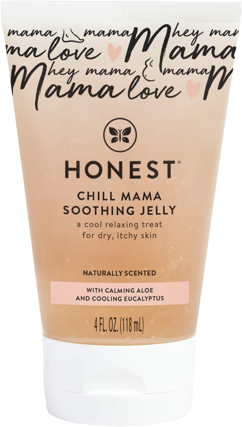 The Honest Company Mama Chill Soothing Jelly, Cooling Formula for Itchy Dry Growing Belly, Aloe and Eucalyptus Infused, 4 fl oz