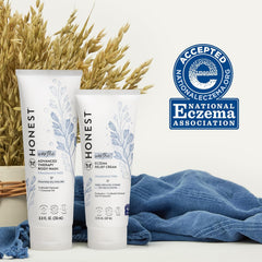 The Honest Company Eczema Soothing Therapy Cream and Skin Protectant, Naturally Derived, Gentle for Baby, Prebiotics Colloidal Oatmeal, 7 oz