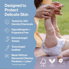 The Honest Company Clean Conscious Diapers®, Up to 100% Leak Protection, Designed to Protect Delicate Skin, Hypoallergenic + Fragrance-Free, UR Ribbiting + Waddle It Be, Club Box, Size 5, 44 Count