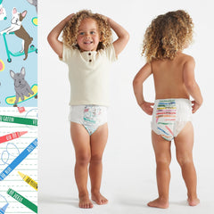 The Honest Company Clean Conscious Training Pants for Sensitive Skin, Hypoallergenic, Fragrance-Free, Let's Color See Me Rollin', Size 2T/3T (up to 34 lbs), 66 Count