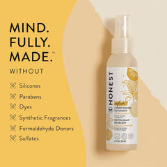 The Honest Company Conditioning Hair Detangler 3-Pack Leave-in Conditioner and Fortifying Spray, Tear Free Cruelty-Free, Hypoallergenic, Citrus Vanilla Refresh, 4 fl oz, pack of 3
