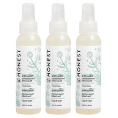 The Honest Company Fragrance-Free Conditioning Hair Detangler Tear-Free Hypoallergenic Leave-In Conditioner and Fortifying Spray for Sensitive Skin 4 fl oz (Pack of 3)